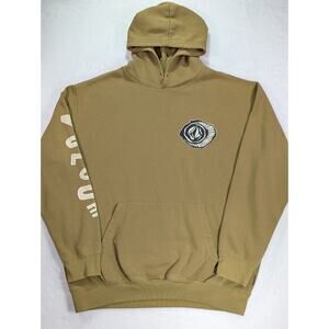 Volcom Size 2XL Pentropic Olive Green Classic Fit Pullover Fleece HoodieGrunge